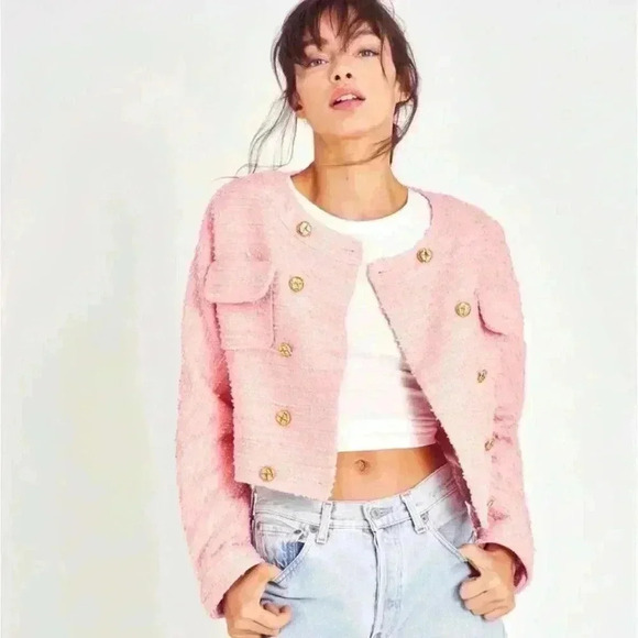 NWT LoveShackFancy Keiran Jacket Pastel Peony Sz XL - Picture 1 of 11